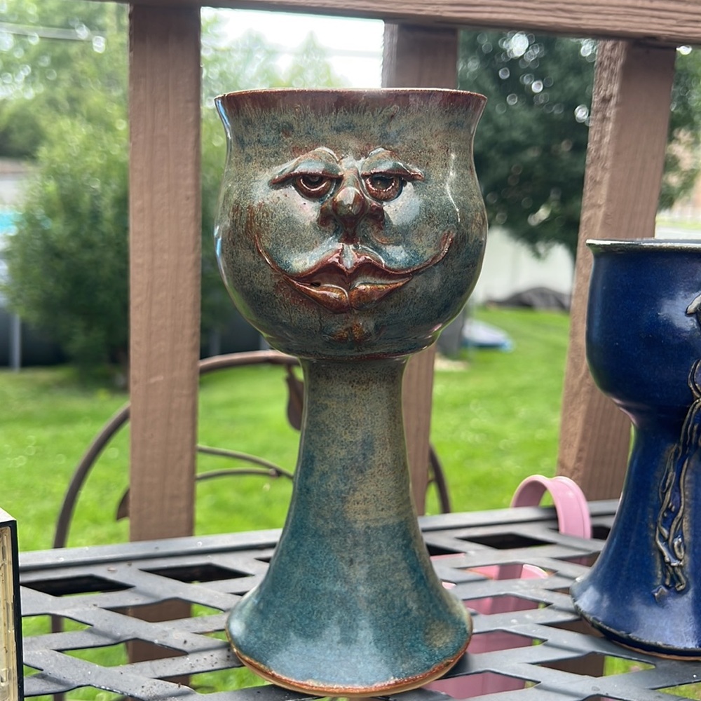 Handmade Artisan Face Goblets